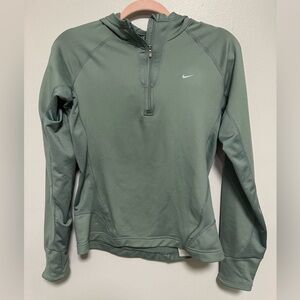 Nike Sage Green Quarter-Zip Fit Dry Hoodie